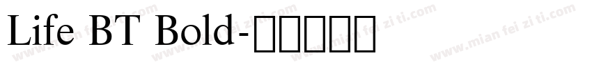 Life BT Bold字体转换